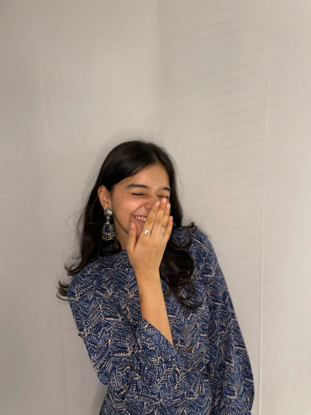 Devika – Antique Lapis-Blue Heart & Filigree Statement Drops