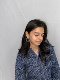 Gauri – Cobalt Charm Everyday Minimalist Hoops