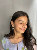 Ruhi – Delicate Silver Flower Wreath Drops