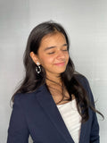 Vanya – Open-Frame Pearl and Floral Silver Hoops