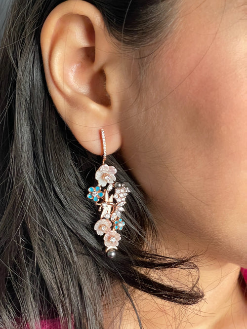 Divya – Enchanted Garden Mother-of-Pearl Cascading Drops