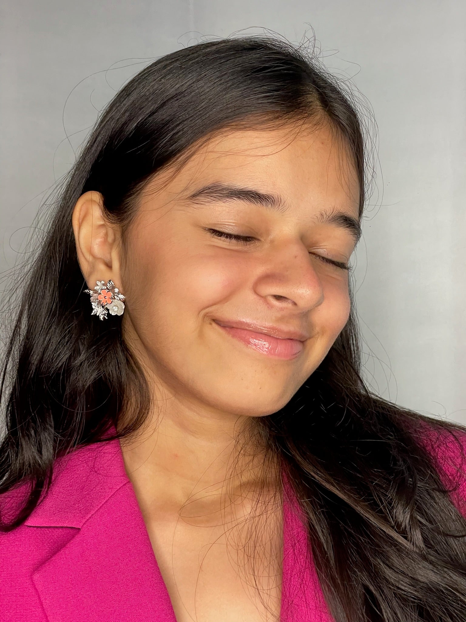 Meera – Enchanted Floral Garden Bouquet Studs