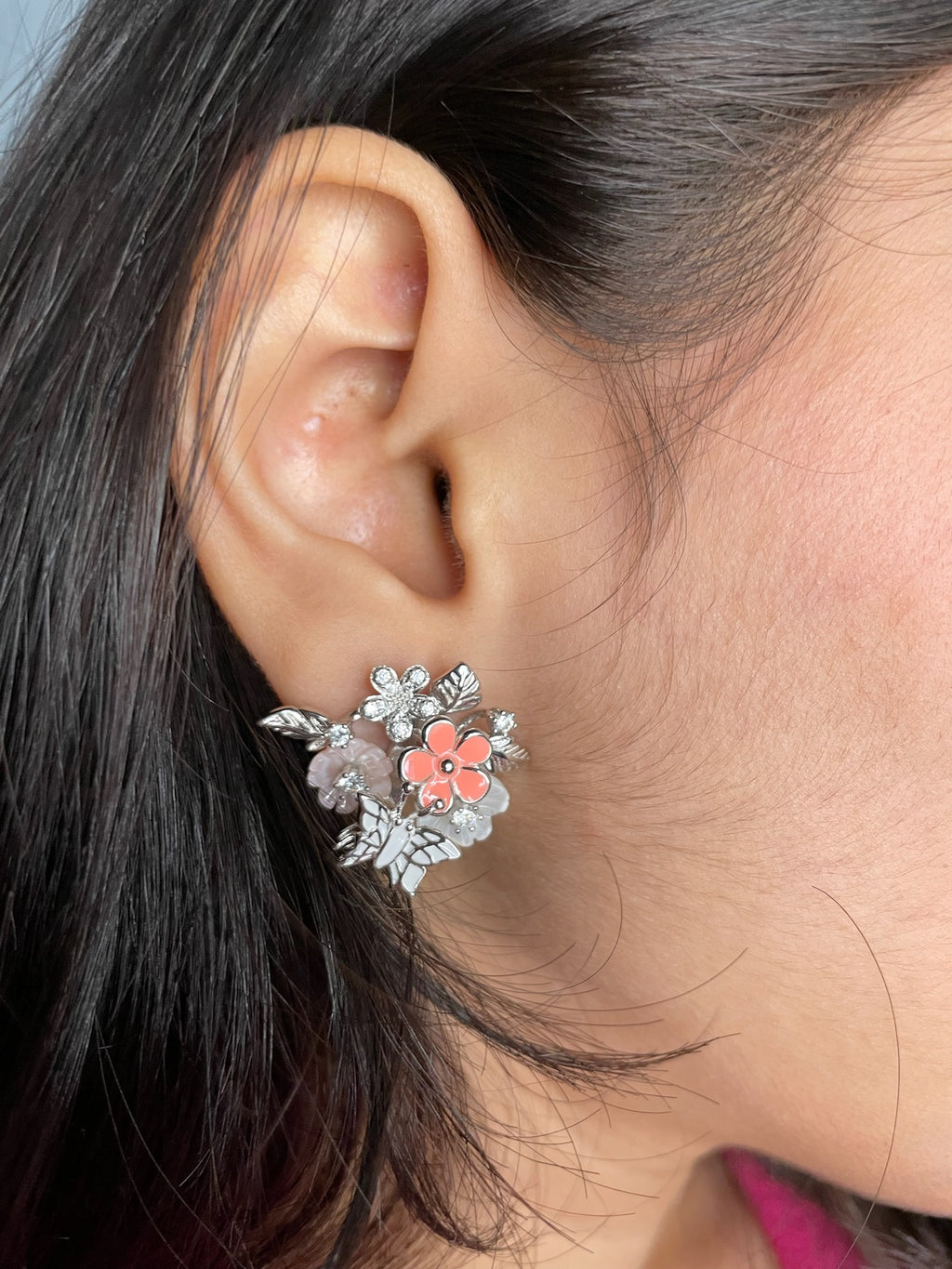 Meera – Enchanted Floral Garden Bouquet Studs