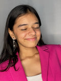 Suhana – Tiered Linear Pearl and Shimmer Earrings