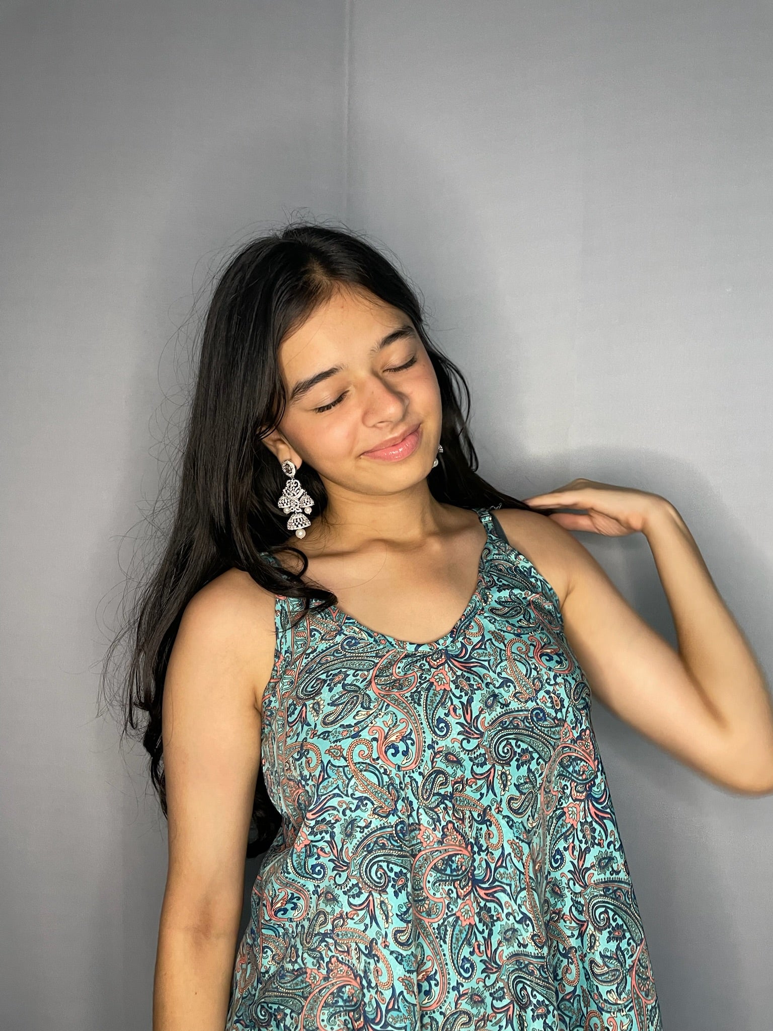 Tara - Shimmering Tiered Chandelier Jhumkas
