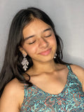 Tara - Shimmering Tiered Chandelier Jhumkas